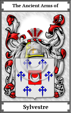 Sylvestre Family Crest Download (JPG)  Book Plated - 150 DPI