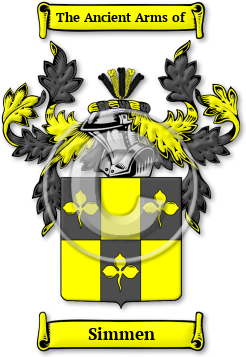 Simmen Family Crest Download (jpg) Legacy Series - 150 DPI
