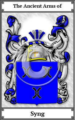 Syng Family Crest Download (JPG) Book Plated - 600 DPI