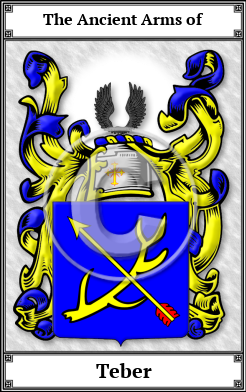 Teber Family Crest Download (JPG)  Book Plated - 150 DPI