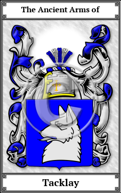 Tacklay Family Crest Download (JPG)  Book Plated - 150 DPI