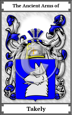 Takely Family Crest Download (JPG)  Book Plated - 150 DPI