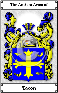 Tacon Family Crest Download (JPG)  Book Plated - 150 DPI