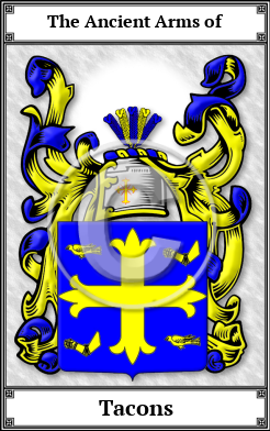 Tacons Family Crest Download (JPG)  Book Plated - 150 DPI