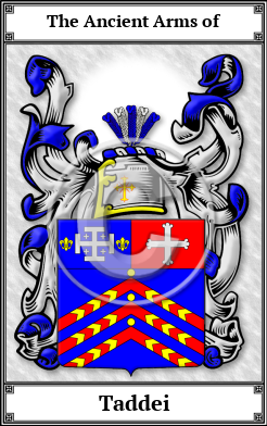 Taddei Family Crest Download (JPG)  Book Plated - 150 DPI