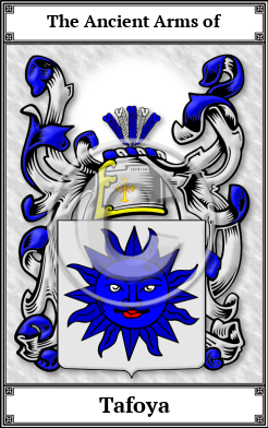 Tafoya Family Crest Download (JPG)  Book Plated - 150 DPI