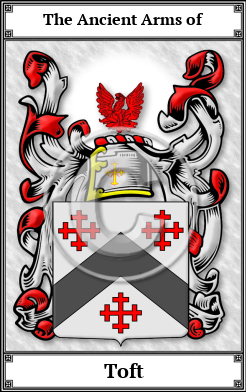 Toft Family Crest Download (JPG) Book Plated - 600 DPI