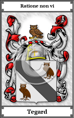 Tegard Family Crest Download (JPG)  Book Plated - 150 DPI