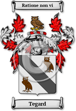 Tegard Family Crest Download (jpg) Legacy Series - 150 DPI