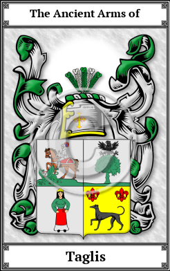 Taglis Family Crest Download (JPG) Book Plated - 600 DPI