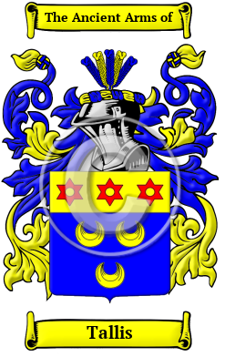 Tallis Family Crest Download (JPG) Heritage Series - 600 DPI