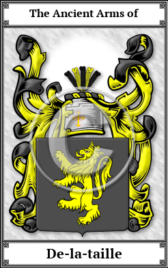De-la-taille Family Crest Download (JPG)  Book Plated - 150 DPI
