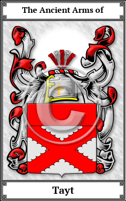 Tayt Family Crest Download (JPG)  Book Plated - 150 DPI