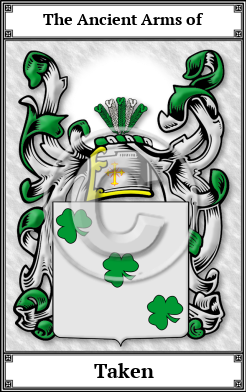 Taken Family Crest Download (JPG) Book Plated - 600 DPI