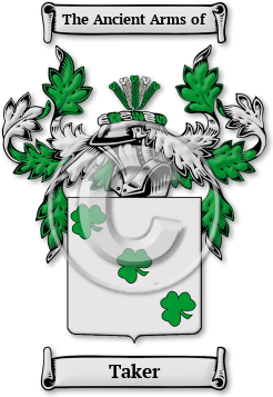 Taker Family Crest Download (JPG) Legacy Series - 600 DPI