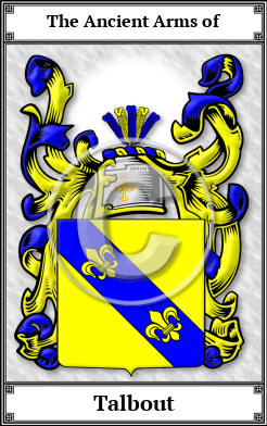 Talbout Family Crest Download (JPG)  Book Plated - 150 DPI