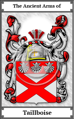 Taillboise Family Crest Download (JPG) Book Plated - 600 DPI