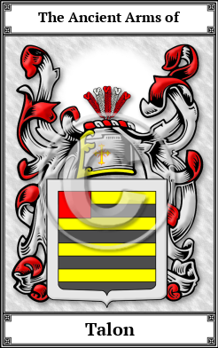 Talon Family Crest Download (JPG) Book Plated - 600 DPI