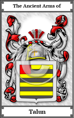 Talun Family Crest Download (JPG)  Book Plated - 150 DPI