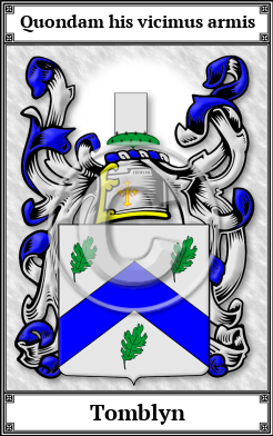 Tomblyn Family Crest Download (JPG)  Book Plated - 150 DPI