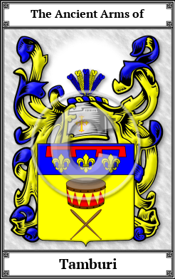 Tamburi Family Crest Download (JPG)  Book Plated - 150 DPI