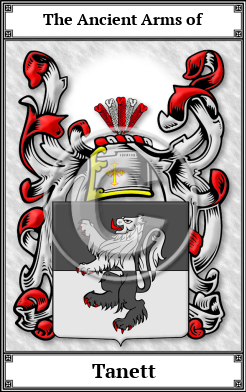 Tanett Family Crest Download (JPG)  Book Plated - 150 DPI