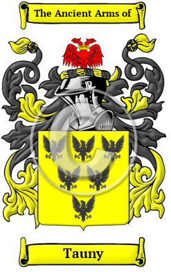 Tauny Family Crest/Coat of Arms