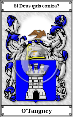 O'Tangney Family Crest Download (JPG)  Book Plated - 150 DPI