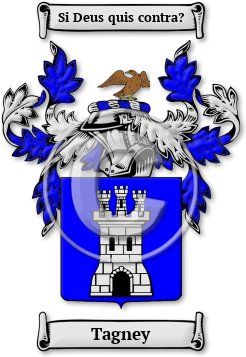Tagney Family Crest Download (jpg) Legacy Series - 150 DPI