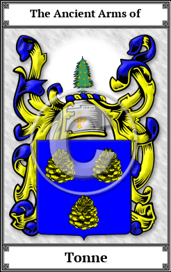 Tonne Family Crest Download (JPG)  Book Plated - 150 DPI