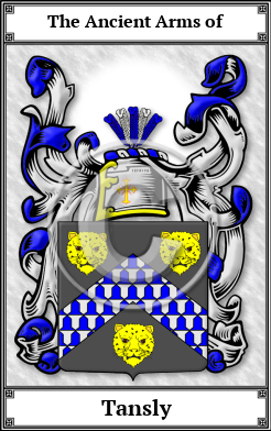 Tansly Family Crest Download (JPG)  Book Plated - 150 DPI