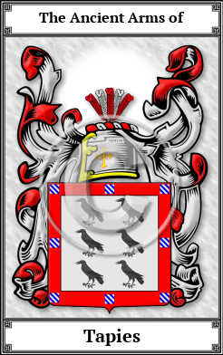 Tapies Family Crest Download (JPG)  Book Plated - 150 DPI