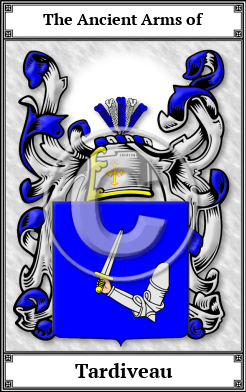 Tardiveau Family Crest Download (JPG)  Book Plated - 150 DPI