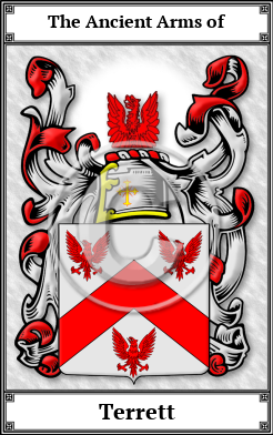 Terrett Family Crest Download (JPG) Book Plated - 600 DPI