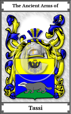 Tassi Family Crest Download (JPG)  Book Plated - 150 DPI