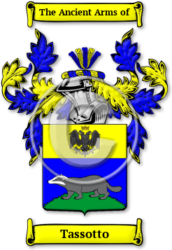Tassotto Family Crest Download (jpg) Legacy Series - 150 DPI