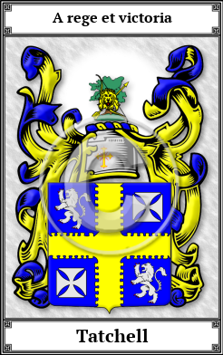 Tatchell Family Crest Download (JPG)  Book Plated - 150 DPI