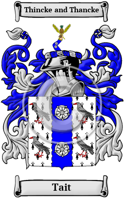 Tait Family Crest Download (JPG) Heritage Series - 600 DPI