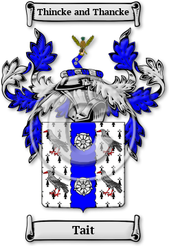 Tait Family Crest Download (JPG) Legacy Series - 600 DPI