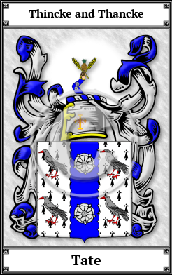 Tate Family Crest Download (JPG)  Book Plated - 150 DPI
