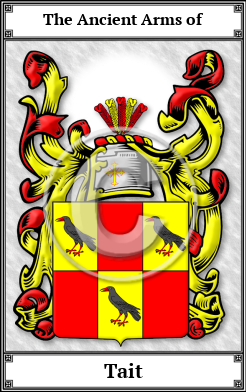 Tait Family Crest Download (JPG)  Book Plated - 150 DPI