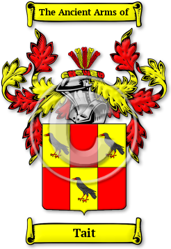 Tait Family Crest Download (jpg) Legacy Series - 150 DPI