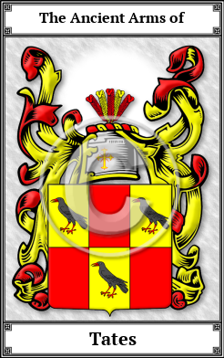 Tates Family Crest Download (JPG) Book Plated - 600 DPI