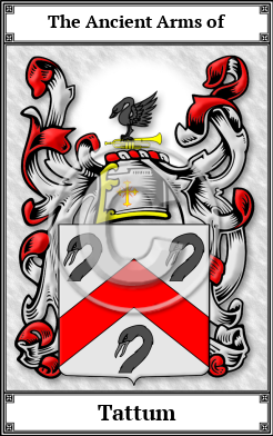 Tattum Family Crest Download (JPG)  Book Plated - 150 DPI