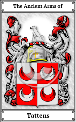 Tattens Family Crest Download (JPG) Book Plated - 600 DPI