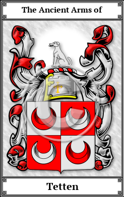 Tetten Family Crest Download (JPG)  Book Plated - 150 DPI