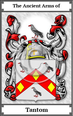 Tantom Family Crest Download (JPG)  Book Plated - 150 DPI