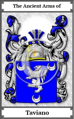 Taviano Family Crest Download (JPG)  Book Plated - 150 DPI