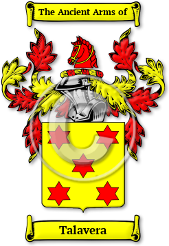 Talavera Family Crest Download (jpg) Legacy Series - 150 DPI