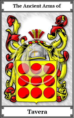 Tavera Family Crest Download (JPG) Book Plated - 600 DPI